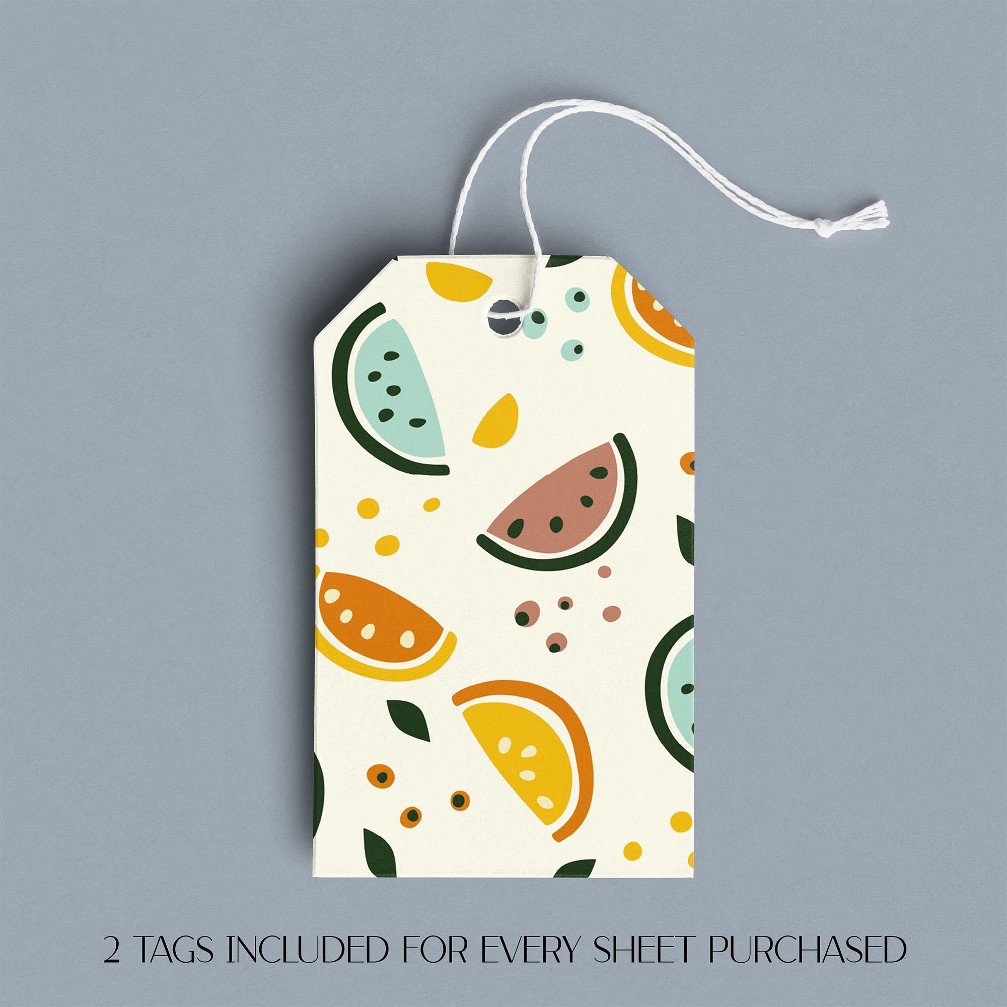 Watermelons Gift Wrap, Eco-Friendly Fruit Kids Gift Wrapping Paper, 100% Recyclable, Luxury Sustainable Kraft Birthday.