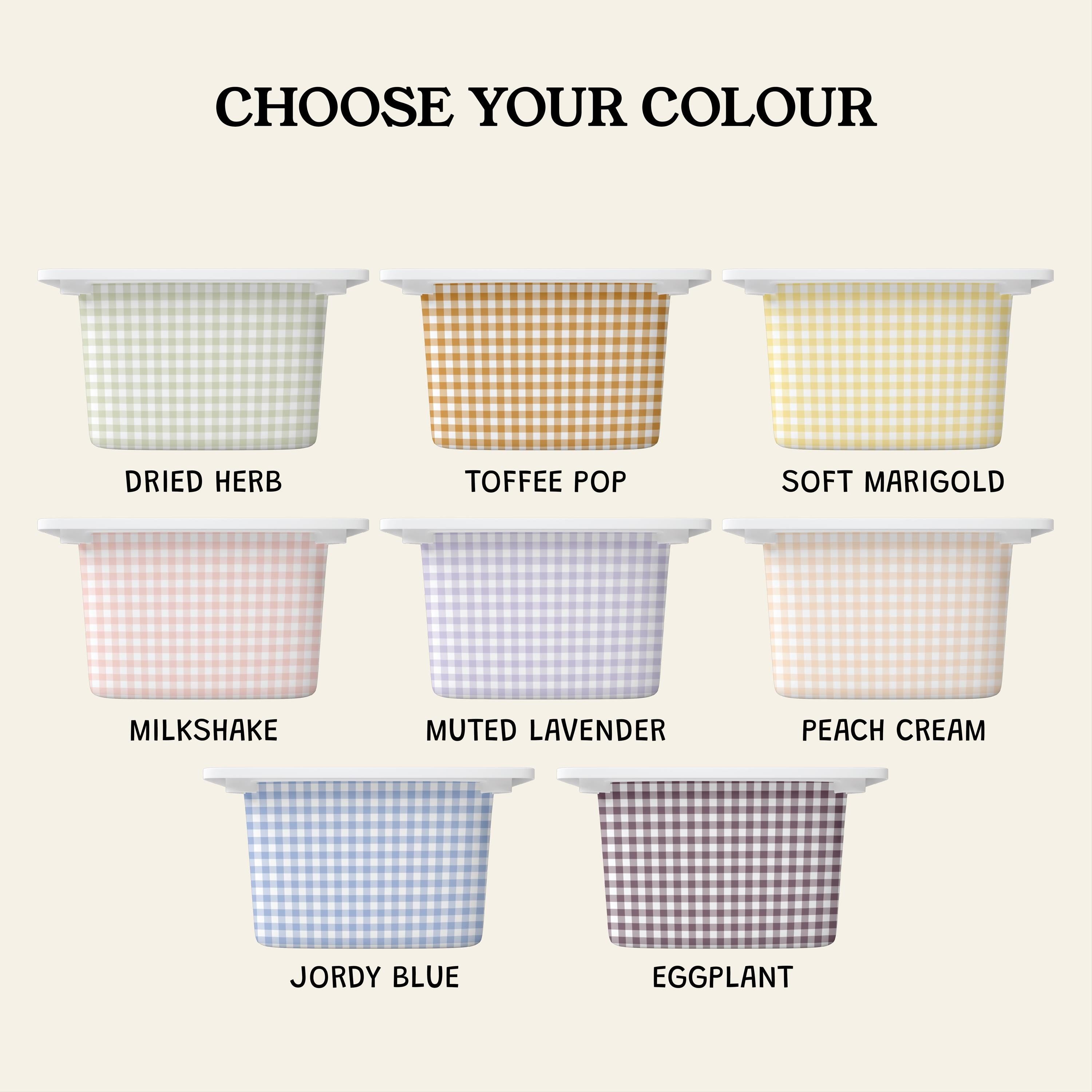 IKEA Trofast Gingham Drawer Stickers | Removable Playroom Organisation Labels | Scandi Kids Decor
