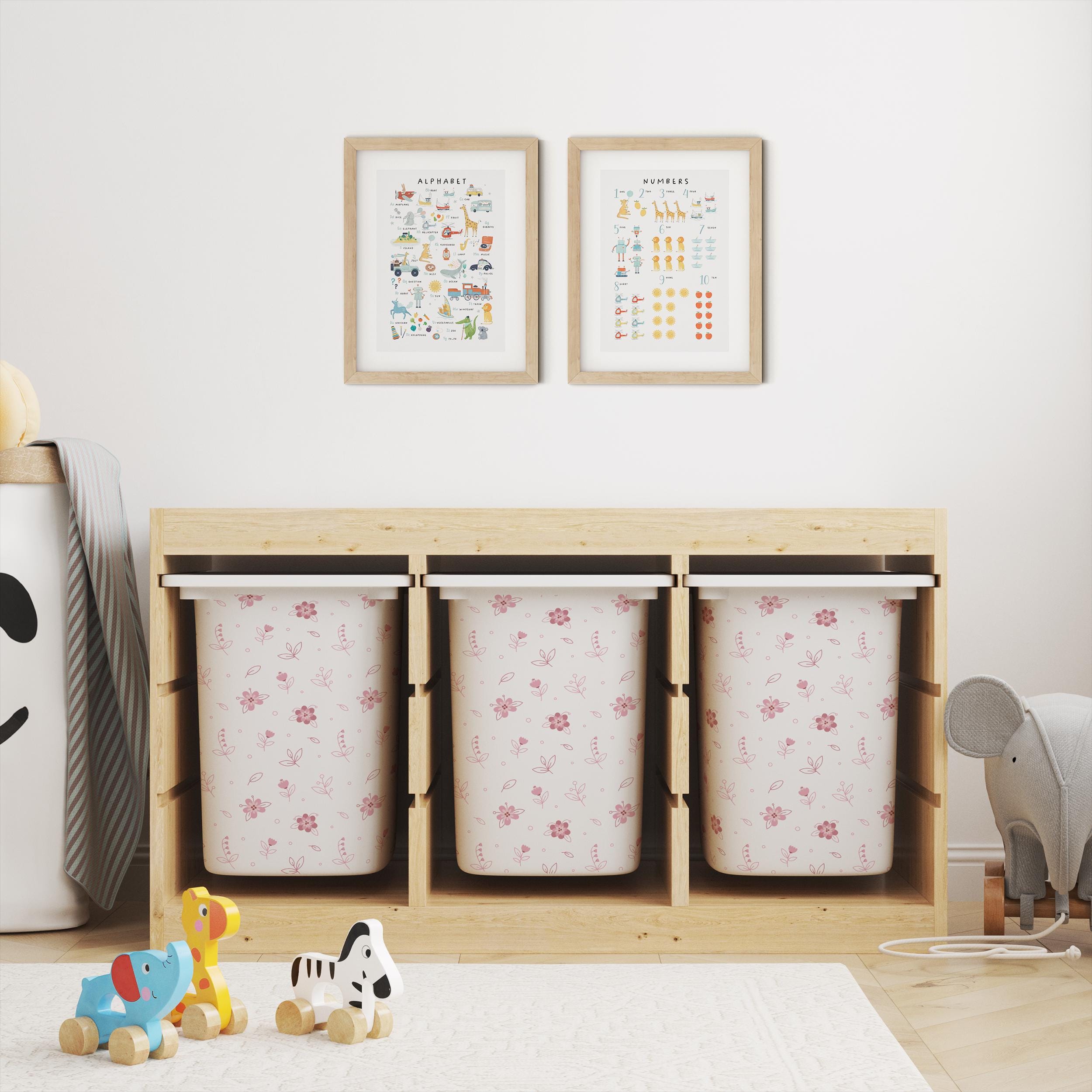 IKEA Trofast Floral Ballet Dancer Box Stickers | Removable Playroom Organisation Labels | Scandi Kids Decor