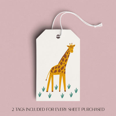 Safari Gift Wrap, Eco Friendly Kids Gift Wrapping Paper, 100% Recyclable, Luxury Sustainable Kraft Birthday.