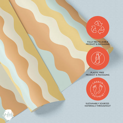 Watermelons Gift Wrap, Eco-Friendly Fruit Kids Gift Wrapping Paper, 100% Recyclable, Luxury Sustainable Kraft Birthday.