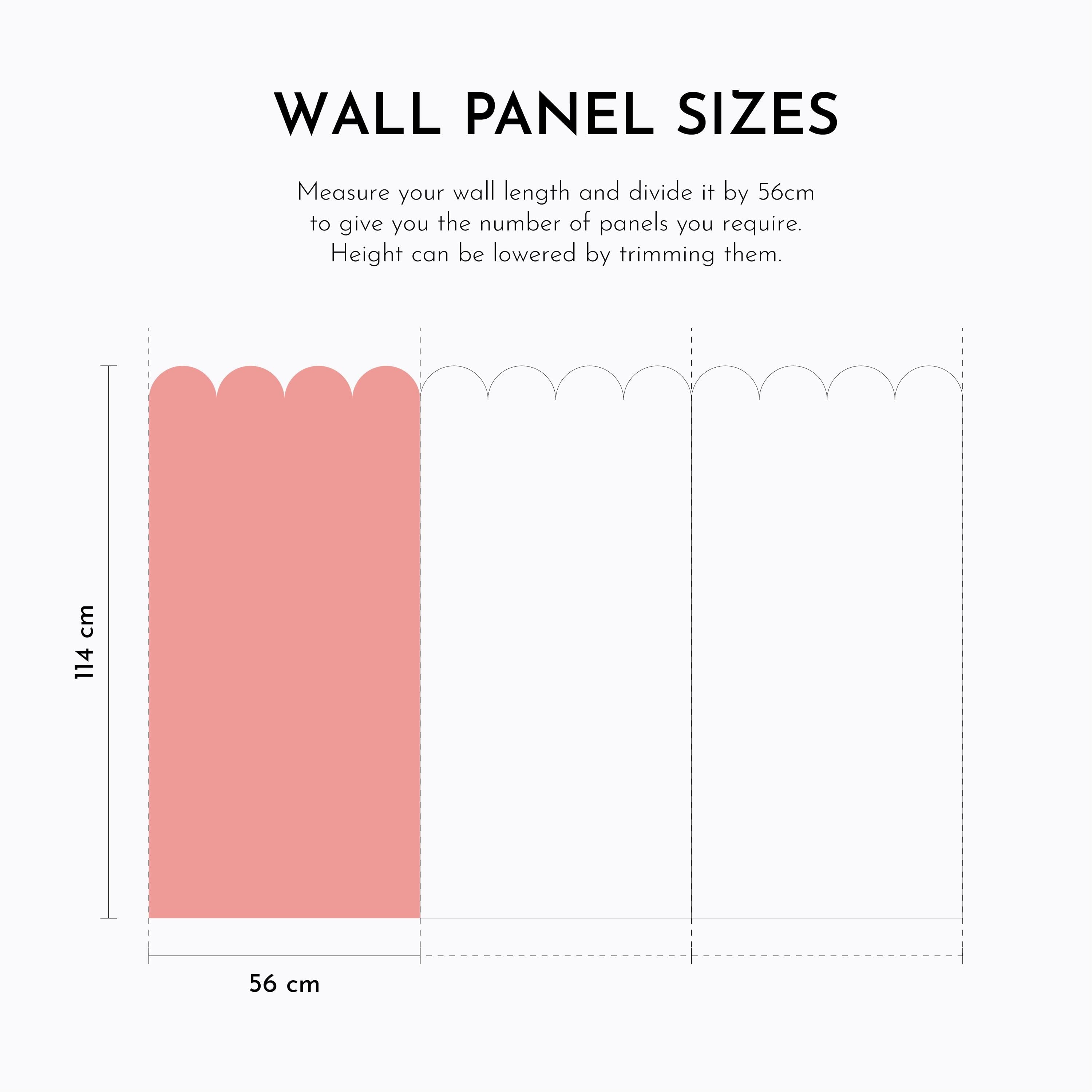 Scalloped Wall Panel, Half Wall Nursery Stickers, Nursery Decor, Removable Art, Polka Dot Decals, Peel & Stick