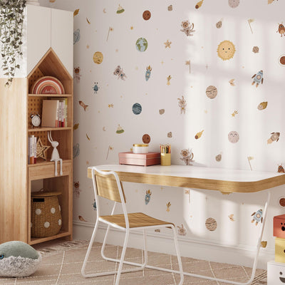 Space Wall Decals, Solar System Nursery Decor, Removable Planet Wall Stickers, Polka Dot Decals, Peel and Stick, Planets, Valentines Day