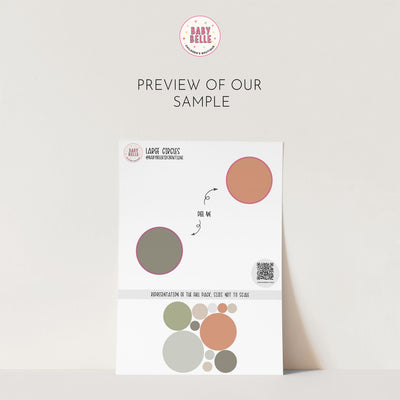 Large Circle Wall Decals, Spot Nursery Stickers, Olive & Clay Boho Removable Wall Decals, Polka Dot Mural, Peel and Stick