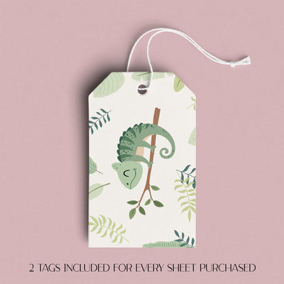 Chameleons Gift Wrap, Eco Friendly Jungle Kids Gift Wrapping Paper, 100% Recyclable, Luxury Sustainable Kraft Birthday.