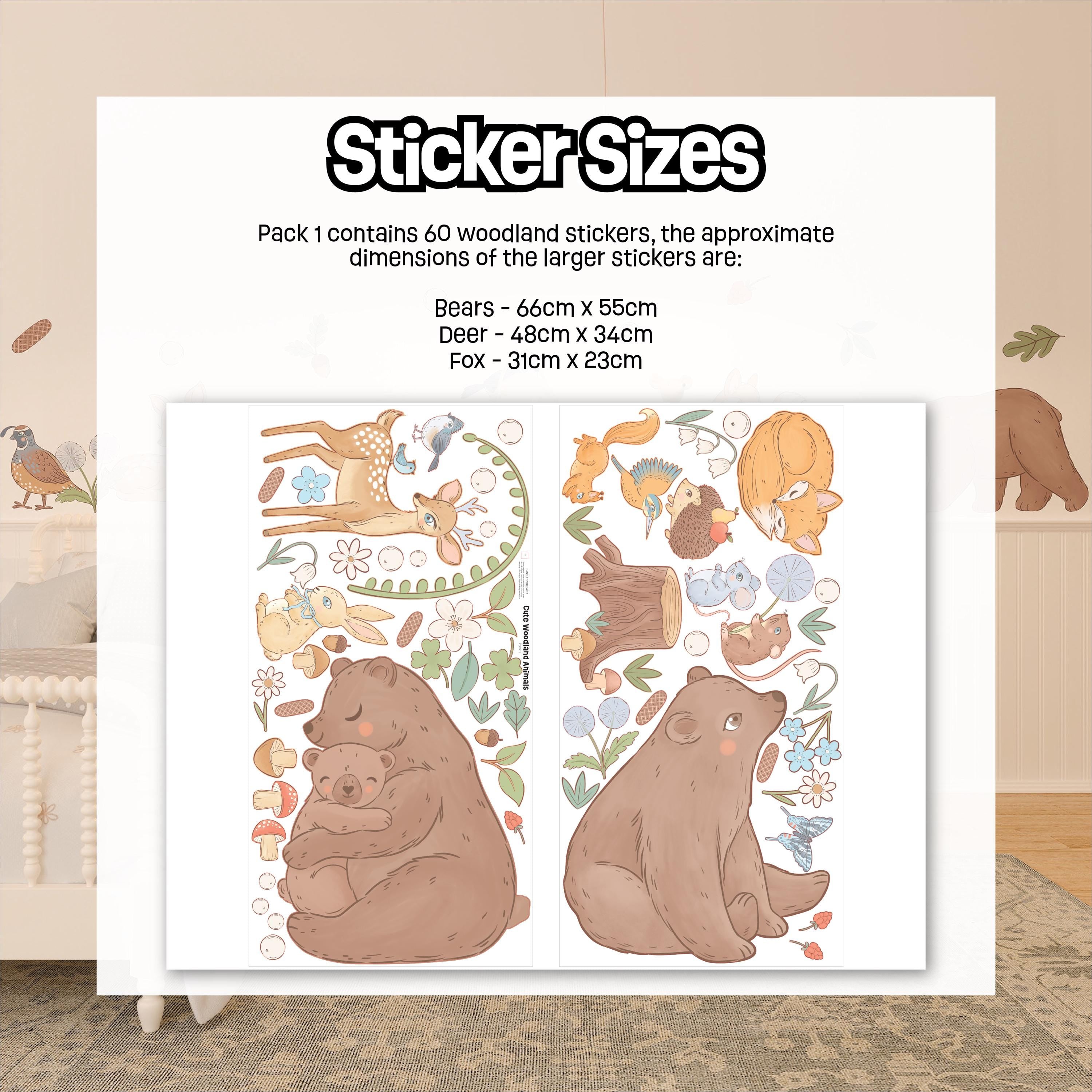 Woodland Animals Wall Decals: Peel & Stick Nursery Decor