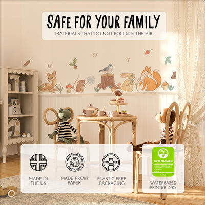 Woodland Animals Wall Decals: Peel & Stick Nursery Decor