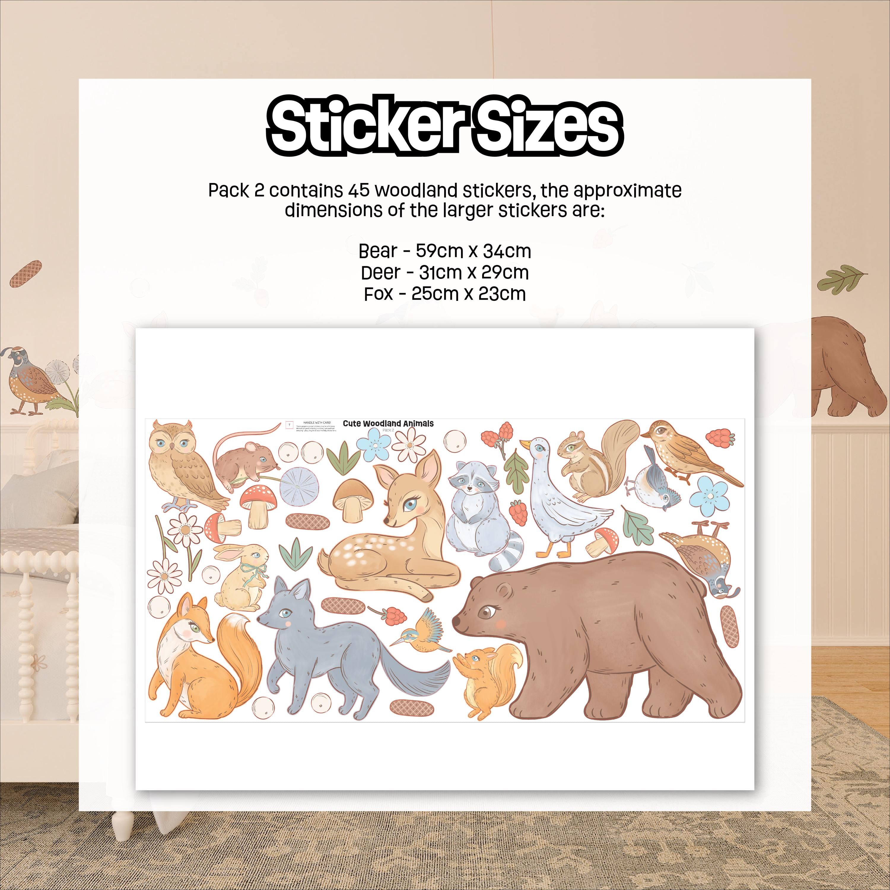 Woodland Animals Wall Decals: Peel & Stick Nursery Decor