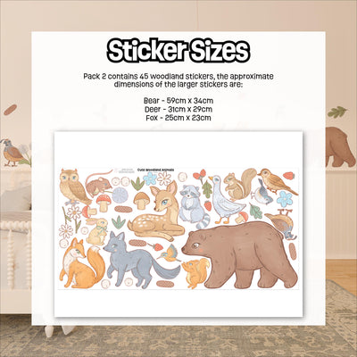 Woodland Animals Wall Decals: Peel & Stick Nursery Decor