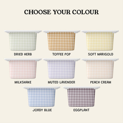 IKEA Trofast Gingham Drawer Stickers | Removable Playroom Organisation Labels | Scandi Kids Decor