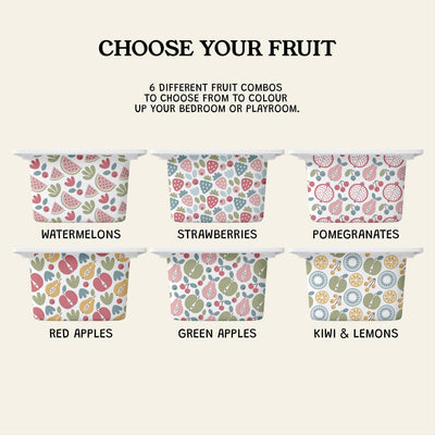 IKEA Trofast Box Fruit Stickers Multicoloured | Removable Playroom Organisation Labels | Scandi Kids Decor