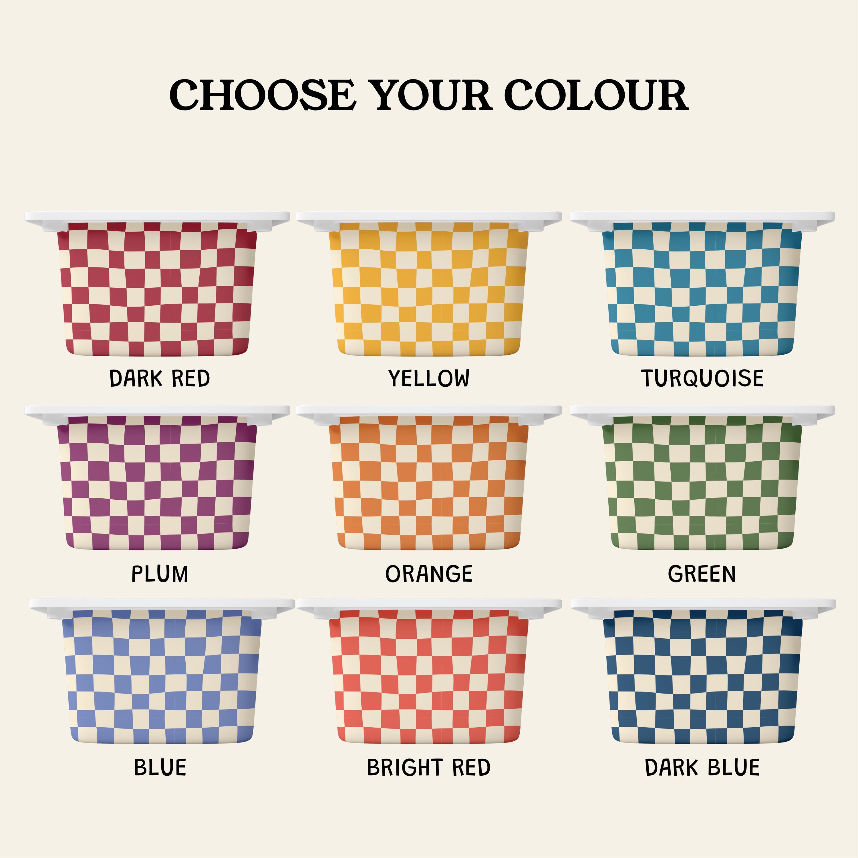 IKEA Trofast Checkered Drawer Stickers | Removable Playroom Organisation Labels | Scandi Kids Decor