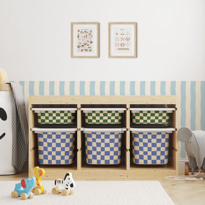 IKEA Trofast Checkered Drawer Stickers | Removable Playroom Organisation Labels | Scandi Kids Decor