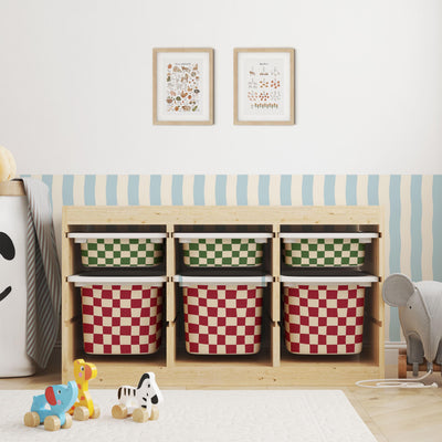 IKEA Trofast Checkered Drawer Stickers | Removable Playroom Organisation Labels | Scandi Kids Decor