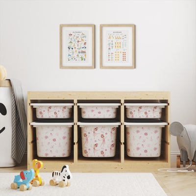 IKEA Trofast Floral Ballet Dancer Box Stickers | Removable Playroom Organisation Labels | Scandi Kids Decor