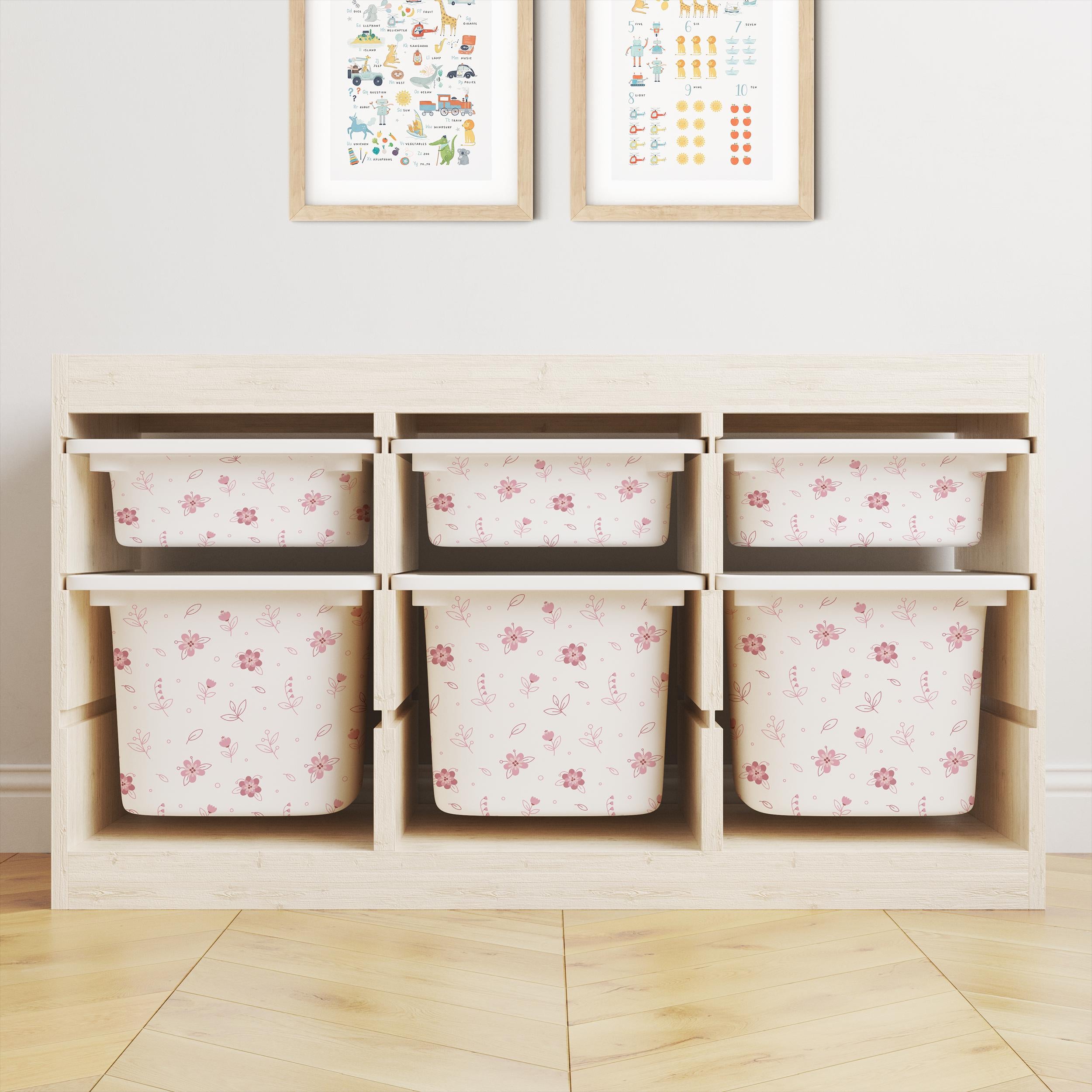 IKEA Trofast Floral Ballet Dancer Box Stickers | Removable Playroom Organisation Labels | Scandi Kids Decor
