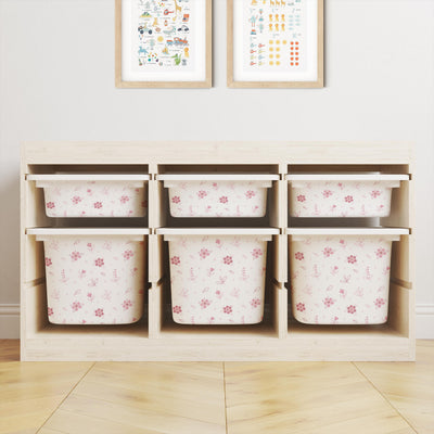 IKEA Trofast Floral Ballet Dancer Box Stickers | Removable Playroom Organisation Labels | Scandi Kids Decor