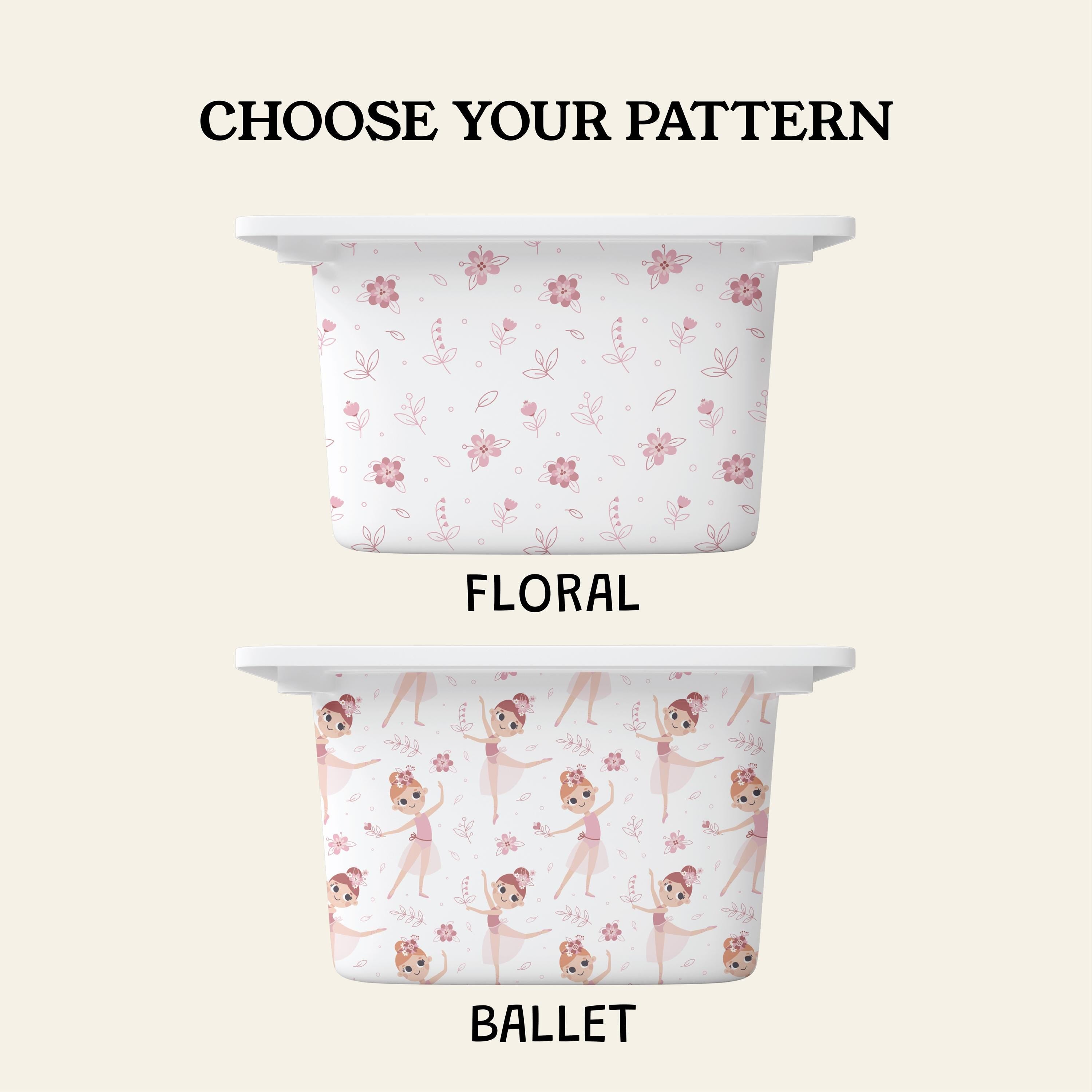 IKEA Trofast Floral Ballet Dancer Box Stickers | Removable Playroom Organisation Labels | Scandi Kids Decor