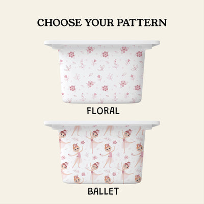 IKEA Trofast Floral Ballet Dancer Box Stickers | Removable Playroom Organisation Labels | Scandi Kids Decor