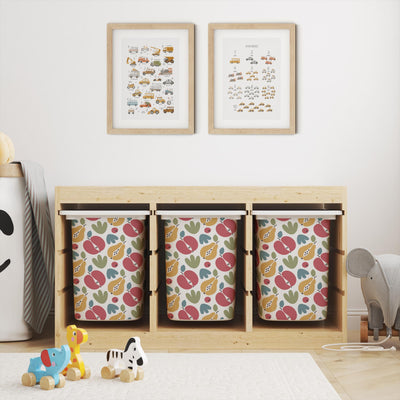 IKEA Trofast Box Fruit Stickers Multicoloured | Removable Playroom Organisation Labels | Scandi Kids Decor