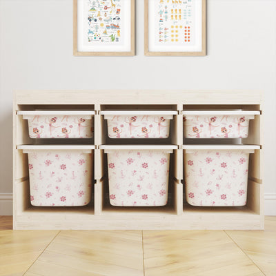 IKEA Trofast Floral Ballet Dancer Box Stickers | Removable Playroom Organisation Labels | Scandi Kids Decor