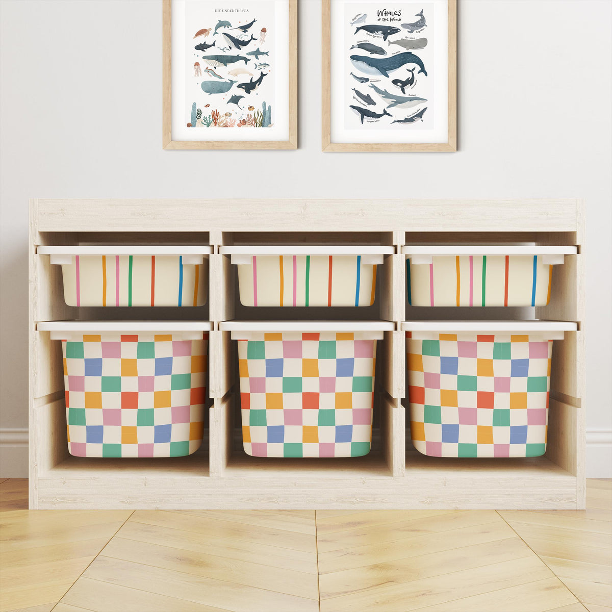 IKEA Trofast Wavy Days Box Stickers Scalloped | Removable Playroom Organisation Labels | Scandi Kids Decor