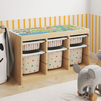 IKEA Trofast Starfall Box Stickers Scalloped | Removable Playroom Organisation Labels | Scandi Kids Decor