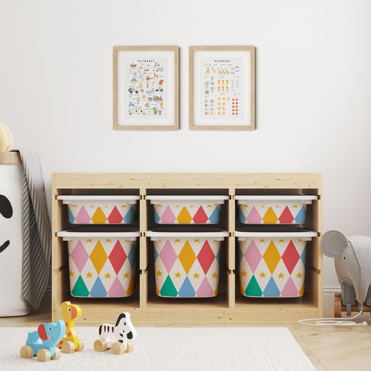 IKEA Trofast Star Parade Box Stickers Scalloped | Removable Playroom Organisation Labels | Scandi Kids Decor