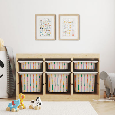 IKEA Trofast Doodle Dash Box Stickers Scalloped | Removable Playroom Organisation Labels | Scandi Kids Decor