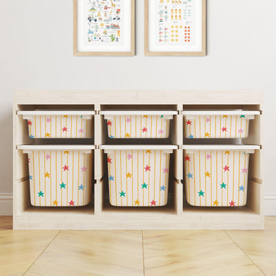 IKEA Trofast Starfall Box Stickers Scalloped | Removable Playroom Organisation Labels | Scandi Kids Decor