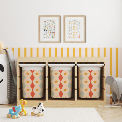 IKEA Trofast Big Top Box Stickers Scalloped | Removable Playroom Organisation Labels | Scandi Kids Decor