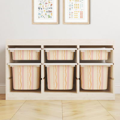 IKEA Trofast Wavy Days Box Stickers Scalloped | Removable Playroom Organisation Labels | Scandi Kids Decor